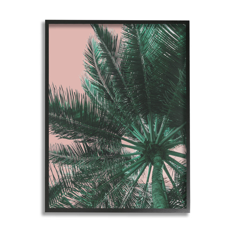 «Summer Overhead Palm Tree», art de la giclée encadrée par Lil 'Rue, H 20 po x l 16 po x P 1,5 po
