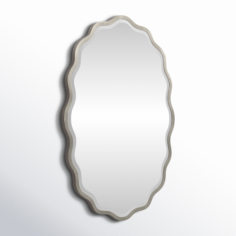 Serafina Scalloped Wall Mirror, Silver