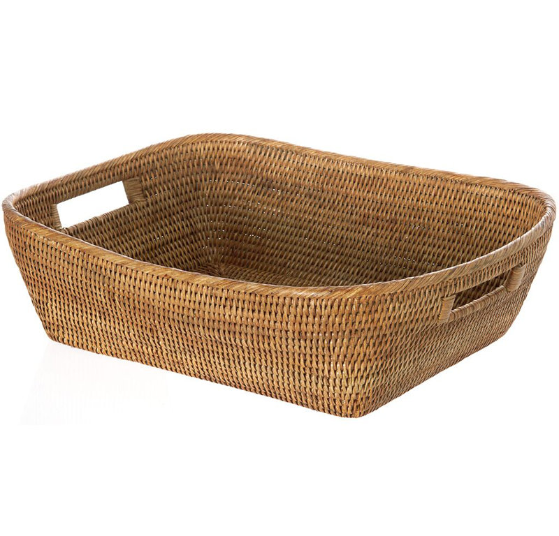 Panier en rotin Madson, Brun miel
