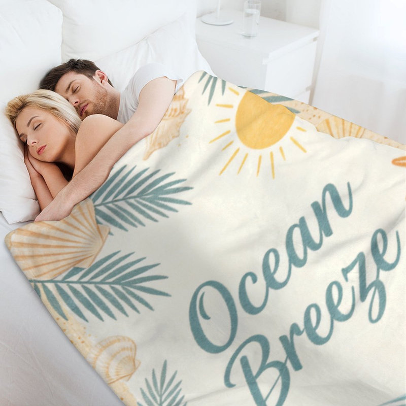 Jeté en flanelle de luxe Ocean Breeze, 30 po x 40 po
