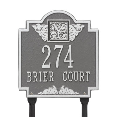 Monogram 2-Line Lawn Address Sign