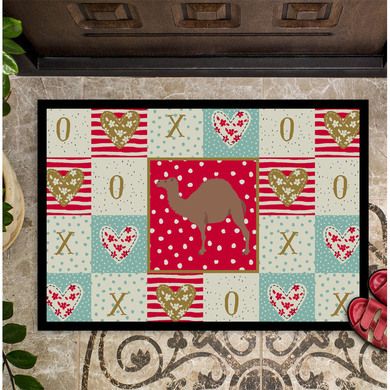 Tapis de porte d'extérieur antidérapant Sheilah, L 24 po x L 36 po