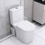 Toilette avec technologie avancée de 600 W: double chasse, siège confortable de 17,25 po, fermeture en douceur, 3 entrées d'eau, sous-sol blanc moderne comprenant: