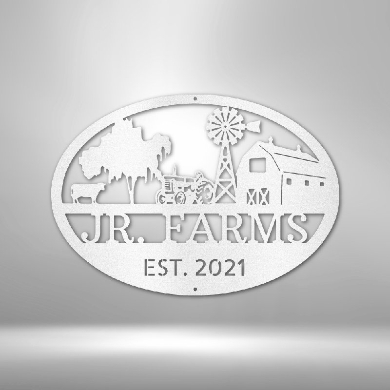 Décoration murale en acier personnalisée, H 34,25 po x l 35,5 po x P 0,5 po, Blanc