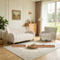 Ensemble de conversation à oreilles en chenille 2 pièces avec fauteuil inclinable Durrant