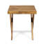 Table d'appoint en bois au fini sablé, 18 po x 18 po, pour la détente en plein air 18,13 po 17,96 po, éclat rustique