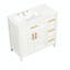 Meuble-lavabo simple 36 po avec comptoir en céramique Ashlly
