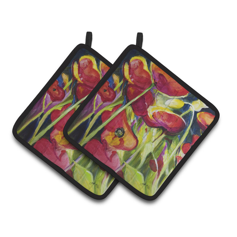 East Urban Home Floral Polyester Potholder