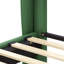 Structure de lit tapissier moderne, lit plateforme grand avec tête de lit à oreilles, revêtement en similicuir, aucun sommier nécessaire, silencieux, cadre de lit robuste pour la chambre à coucher, vert-1995801403-1995801401
