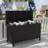 Outdoor 150 Gallon Rattan Deck Box With Support Frame And 2 Wheels, Handle Large Waterproof Storage Box, Flip Top Deck Storage Box For Yard, Porch-111633304