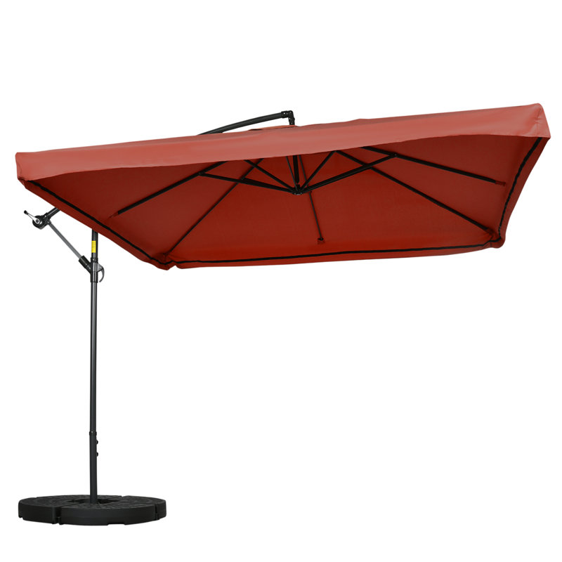 Parasol carré en porte-à-faux 116,5 "Aida, Vert
