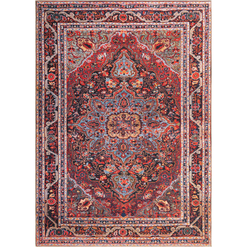 Tapis oriental bourgogne Gamero, Rectangle 7 pi 6 po x 10 pi 6 po