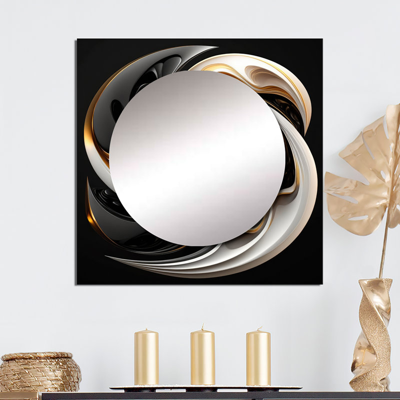 Huzefa - Miroir mural moderne décoratif pour chambre à coucher, 36 po x 36 po