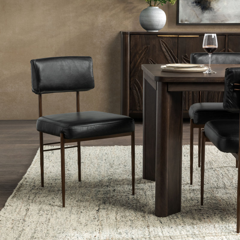 Kester Upholstered Dining Chair, Black
