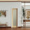 Portes dalles - 1 porte en verre givré de style contemporain avec portes intérieures en bois massif