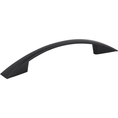96 Mm Center-To-Center Matte Black Flared Regan Cabinet Pull