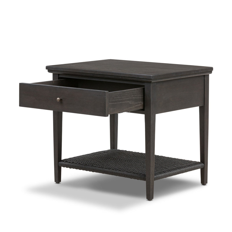 Mott Nightstand, Smoked Black