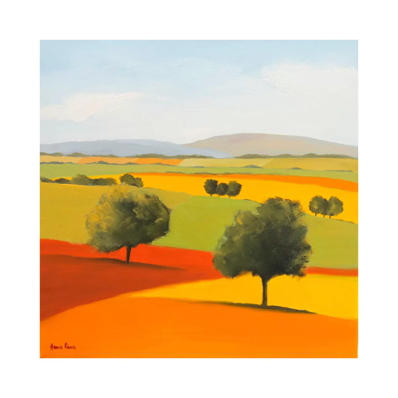 Red Tree 1 Piece Wrapped Canvas Painting, 45.72 cm H x 45.72 cm W x 1.91 cm D