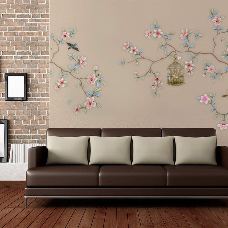 Autocollants muraux à peler et coller de style chinois 1 pour Idea4Wall, L 100 po x l 144 po