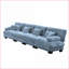 Canapé modulaire, canapé modulaire en chenille 4 places pour salon | Bleu marine | Chenille-1394409054