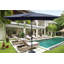 Parasol extérieur imperméable 6 x 9 pi avec manivelle et bouton poussoir inclinable sans rabat pour jardin-657746326
