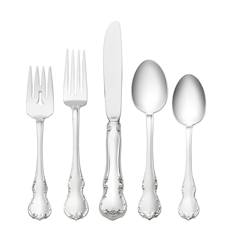 Ensemble de couverts 5 pièces, service pour 1 Sterling Silver French Provincial
