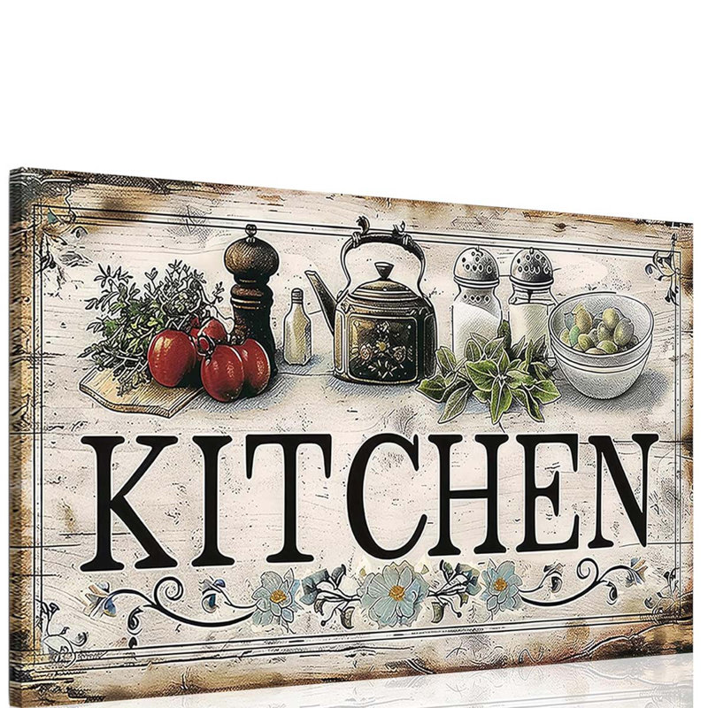 Country Kitchen Painting Picture Decor Vegetable Food Poster Print., 30 cm H x 40 cm W