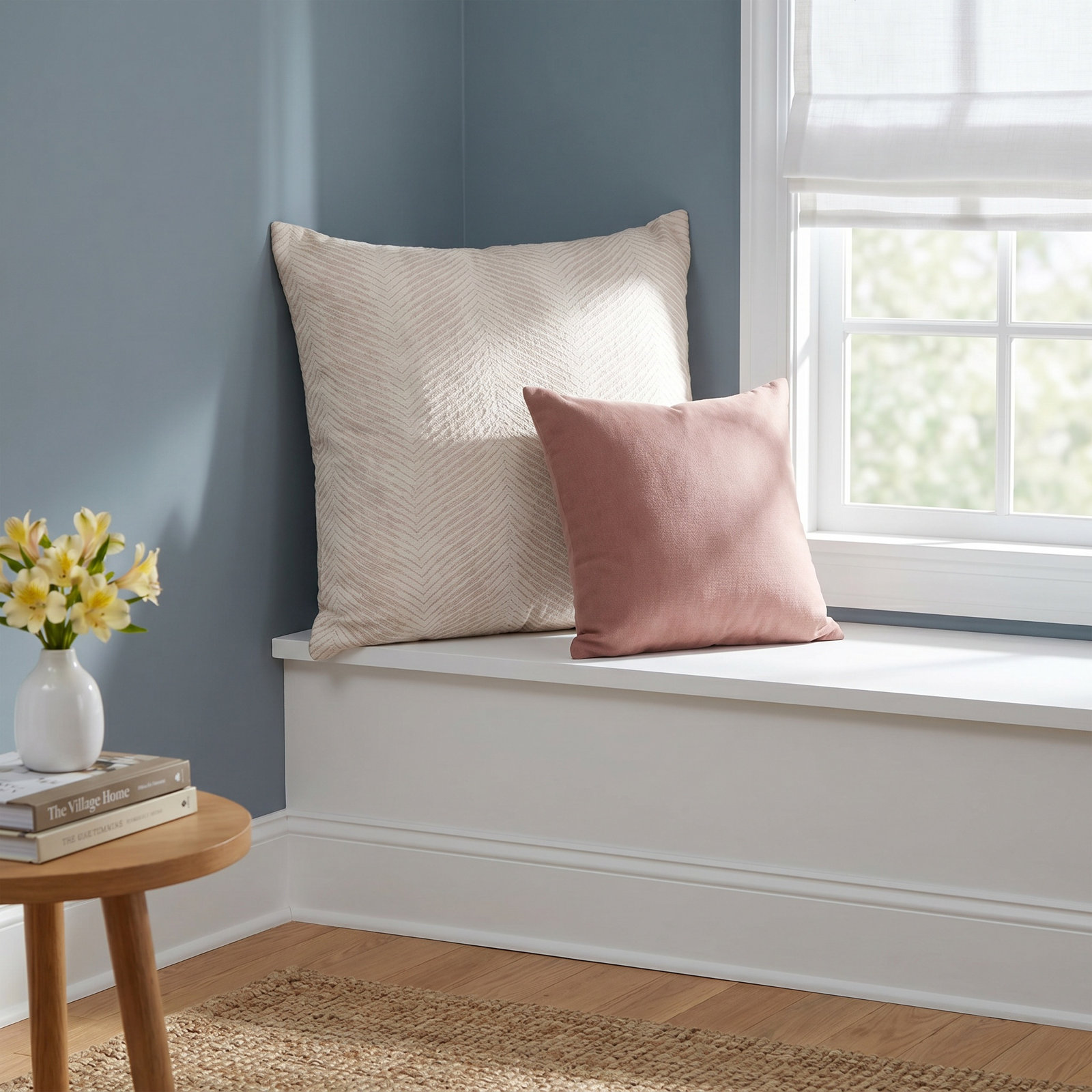Antonie Sunbrella® Floor Circular Indoor/Outdoor Pillow Cover & Insert, Natural
