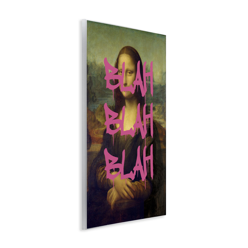 Plaque murale graffiti sur Mona Lisa, design par Masters Redux, H 15 po x l 10 po