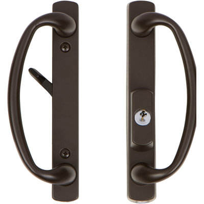 Poignée de porte coulissante décalée Charlotte (serrure à mortaise non incluse)