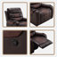 Fauteuil de massage inclinable chauffant, fauteuil inclinable manuel avec massage par vibrations, dossier haut rembourré, accoudoirs rembourrés, fauteuil inclinable en similicuir pour salon-965191289