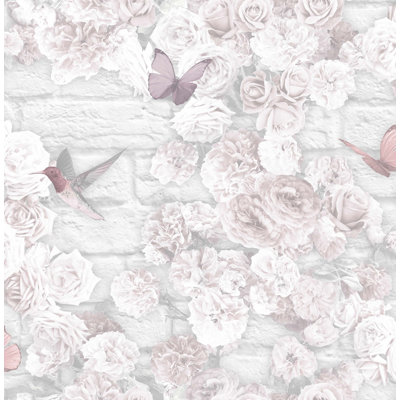 Flower 10m x 52cm Wallpaper Roll