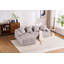 Combinaison de chaise longue avec canapé 3 places, tissu en velours côtelé, canapé à compression pleine éponge, canapé combiné avec 4 coussins pour la maison / la maison-226219882