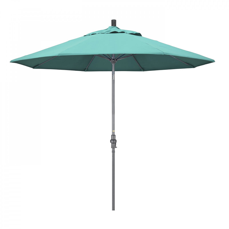 Parasol de marché Sunbrella® 9 pi Roverta, Toile Aruba Sunbrella®, Argent