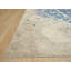 Tapis oriental bleu en polyester fabriqué à la machine Lecuyer-27327283