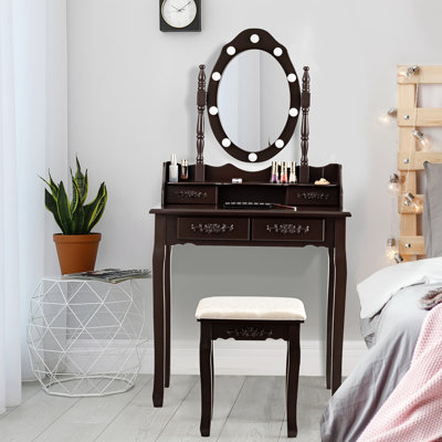 Ensemble coiffeuse et tabouret Anastasio