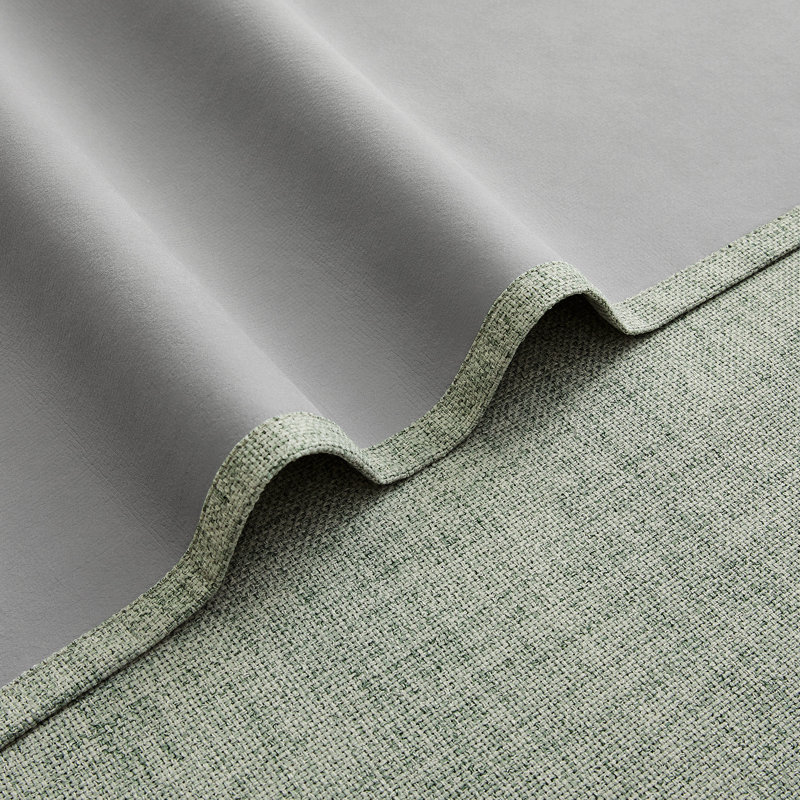 （4 pièces） Ensemble de 4 panneaux de rideaux occultant en toile de jute 100% polyester pour chambre à coucher avec œillets en métal