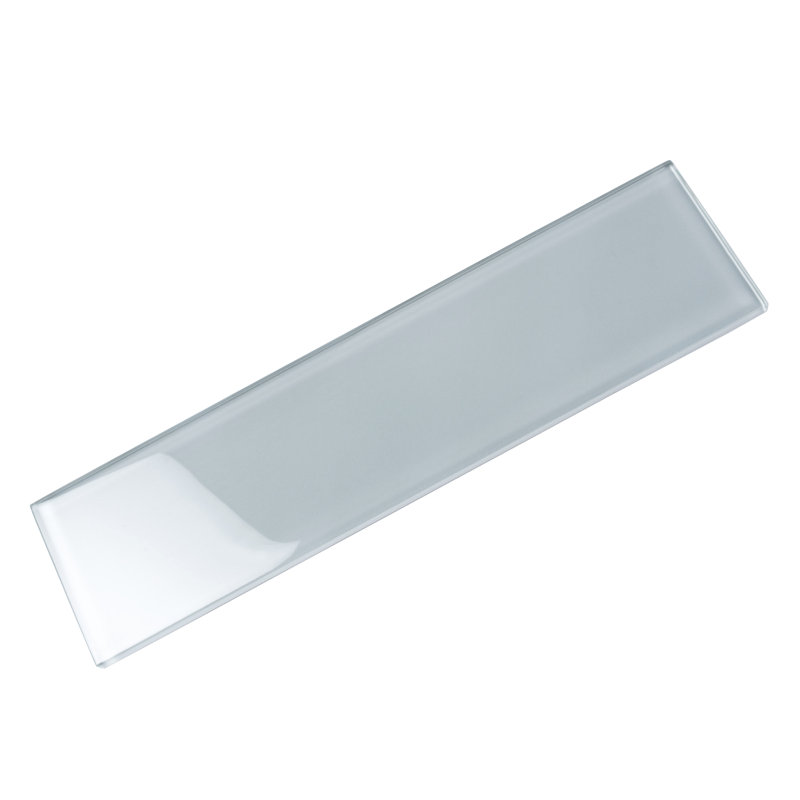 3'' x 12'' Glass Subway Wall Tile, Gray