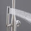 Robinet de baignoire à fixation au sol en acier inoxydable de 42 po de hauteur avec douche à main-114689165
