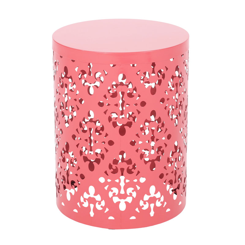 No Assembly Required Outdoor Metal Table it Coral And Iron ue Needed Side In, Coral
