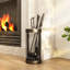 Piece Metal Fireplace Tool Set Broom