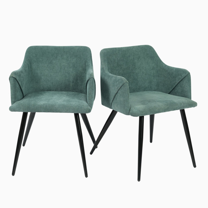 Sofiya 47cm H Upholstered Armchair, Green, Black