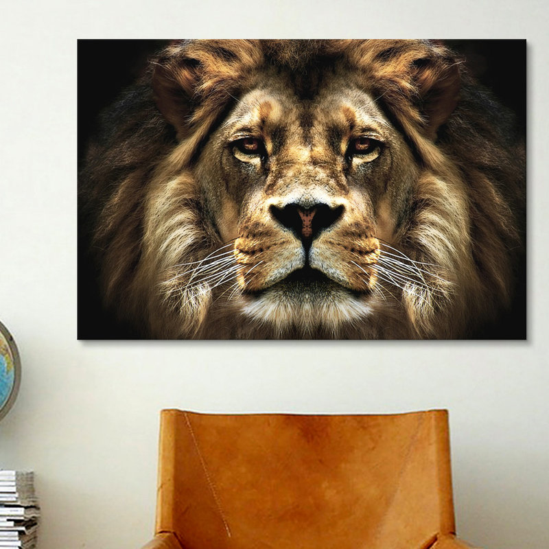 «The Lion», reproduction de photo, H 12 po x l 18 po x P 1,5 po, Toile