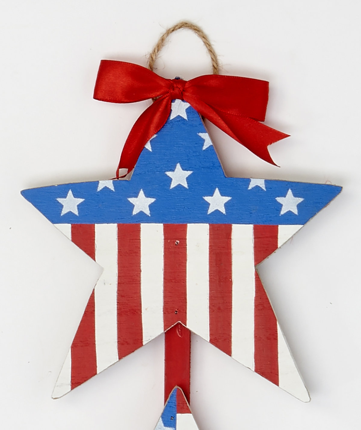 Wooden Independence Day Hanging Stars Accent