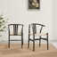 Eriksson Rectangular Solid Wood Extending Table & Carlton Wishbone Dining Chairs - Scandi Inspired-1183444705