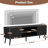  60 Inch Tv Stand For Tvs Up To 65", Mid-century Modern Tv Stand With 2 Storage Cabinets And Open Shelf For Living Room-1168829748