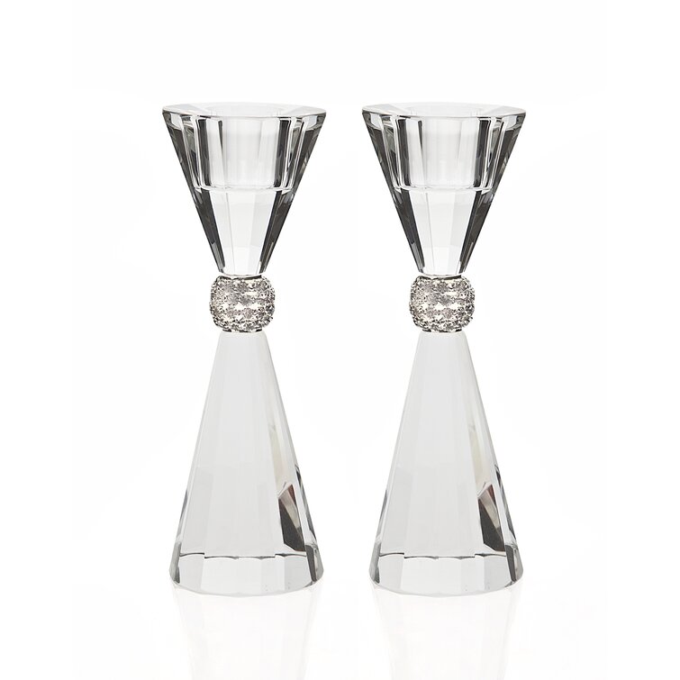 Palazzo 2 Piece Crystal Tabletop Candlestick Set