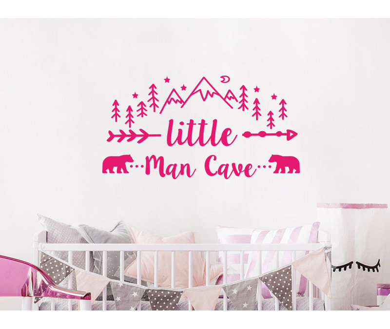 Décalcomanie murale Little Man Cave, Rose vif