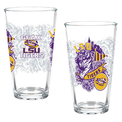 Ensemble de 2 verres à bière 16 oz de l'Université Louisiana State