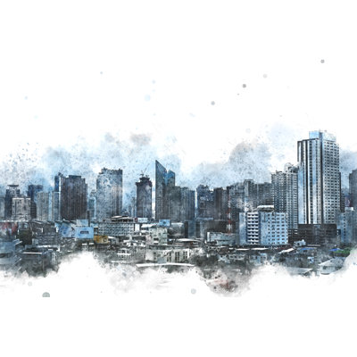 Abstract Offices Building - Wrapped Canvas Print